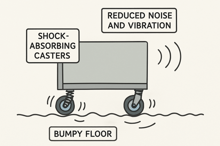 The Role of Shock-Absorbing Casters in Reducing Noise and Operator Fatigue