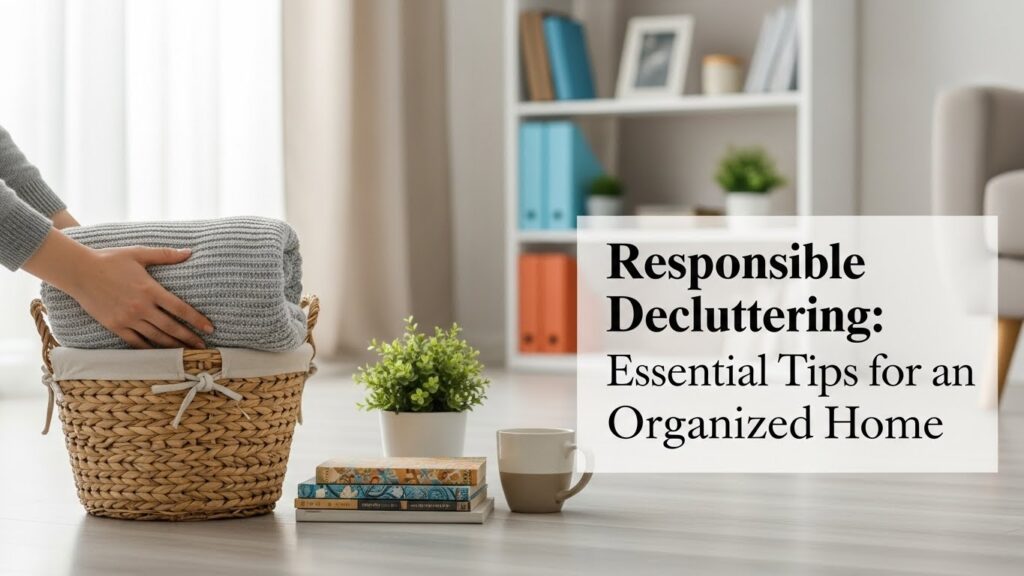 Responsible Decluttering: Essential Tips for an Organized Home